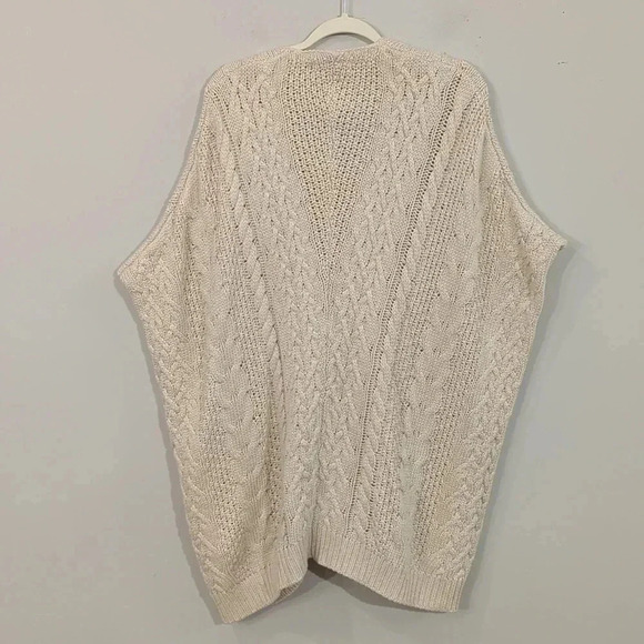 Lovestitch Leah‎ Poncho Cableknit Sweater Zip Cream size S/M Angora Blend - Picture 7 of 11
